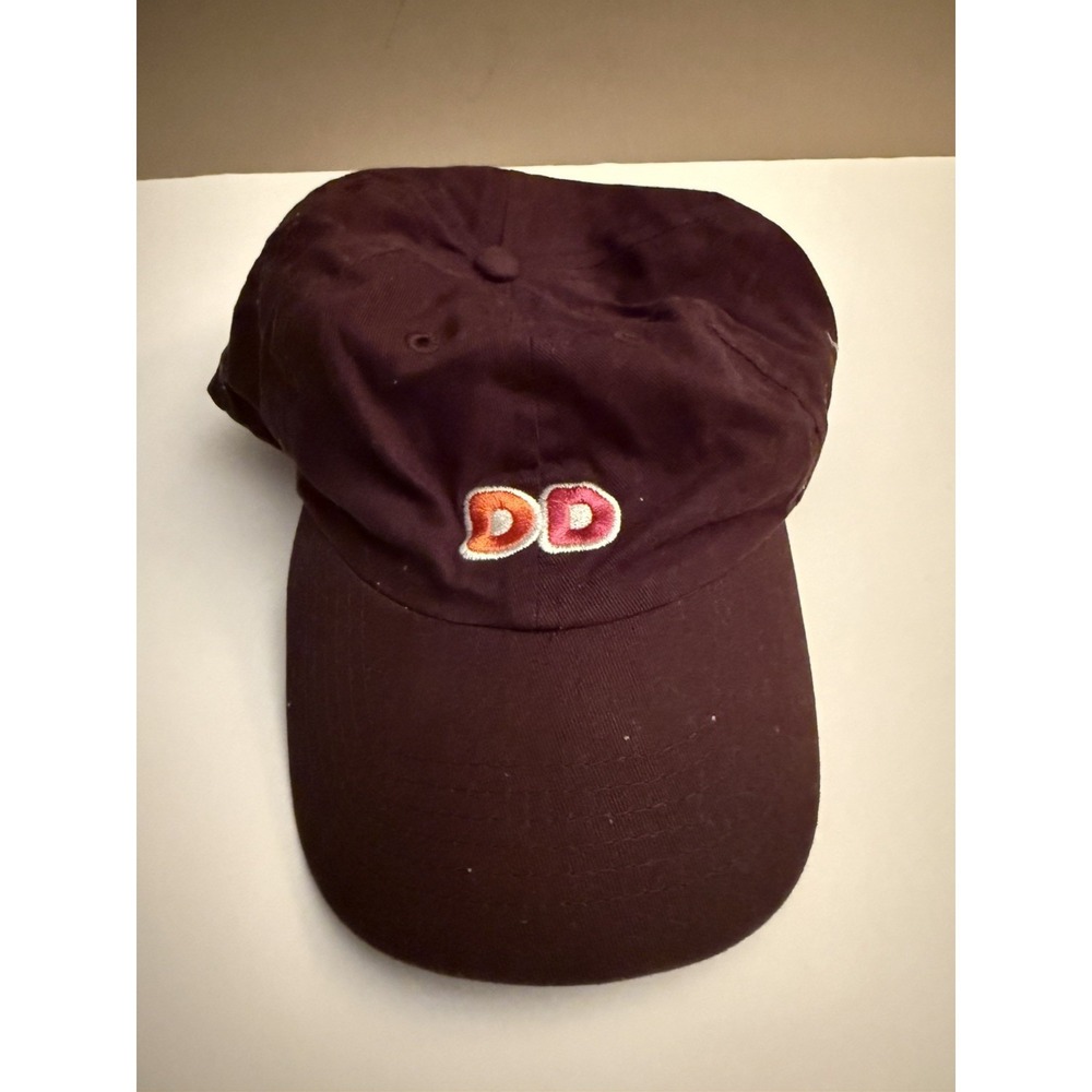 Dunkin' Donuts Brown Hat Uniform Work Service Adjustable Embroidered Logo Cap